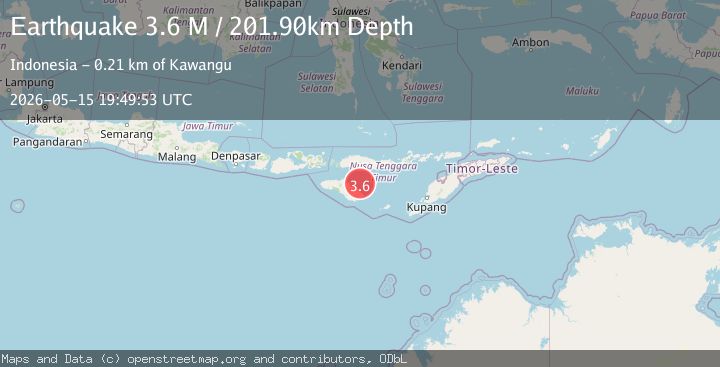 Map of Sumba region, Indonesia