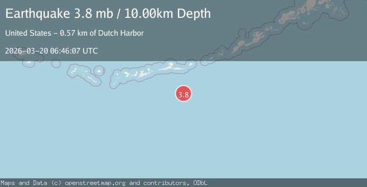 Map of Andreanof Islands, Aleutian Islands, Alaska