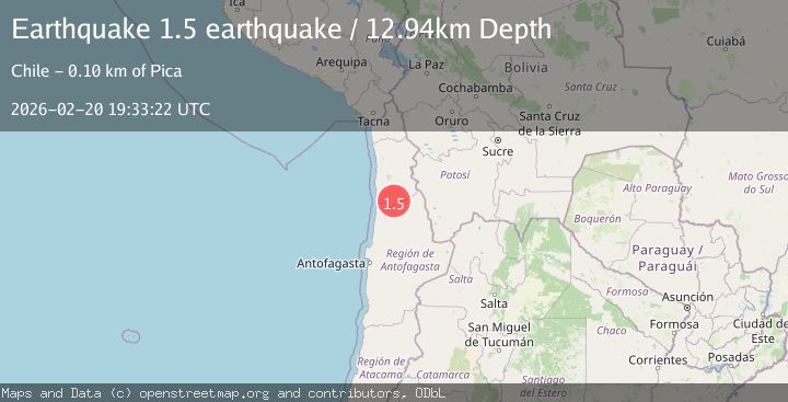 Map of Tarapaca, Chile