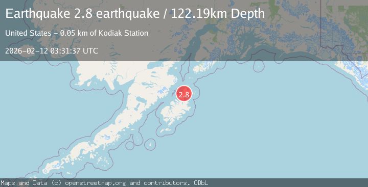 Map of Kodiak Island region, Alaska