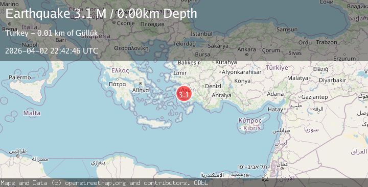 Map of Aegean Region, Turkey