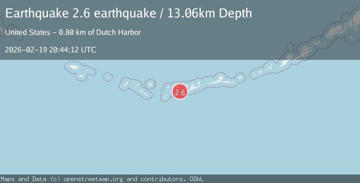 Map of Andreanof Islands, Aleutian Islands, Alaska