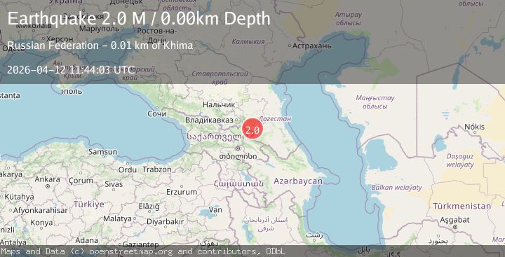 Map of Caucasus region, Russia
