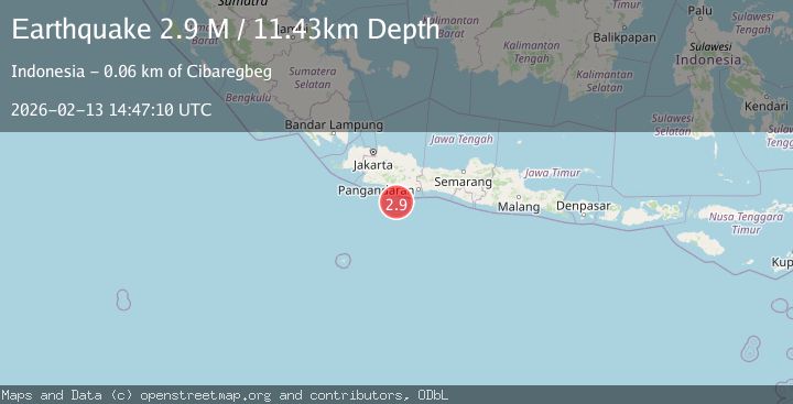 Map of Java, Indonesia
