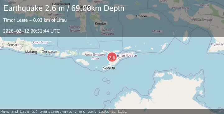 Map of Timor region, Indonesia