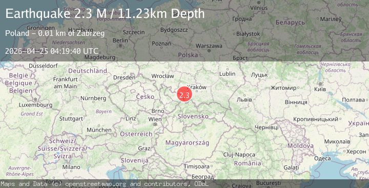Map of Poland-Czech Republic-Slovakia Border Region