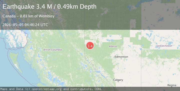 Map of Alberta, Canada