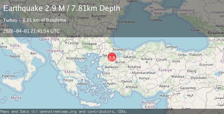 Map of Marmara Region, Turkey
