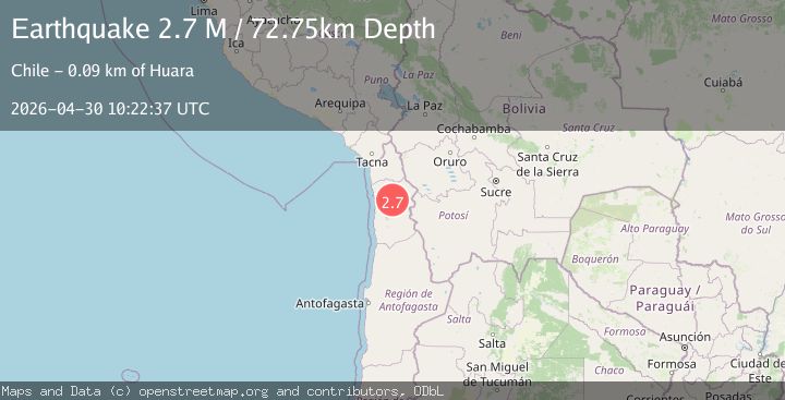 Map of Tarapaca, Chile