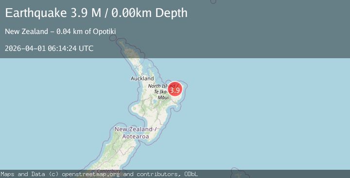 Map of Opotiki District, New Zealand