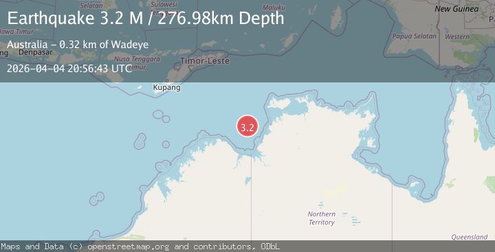 Map of south of Timor