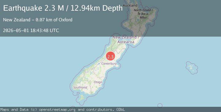 Map of Hurunui District, New Zealand