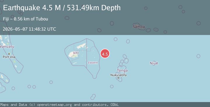 Map of Fiji region