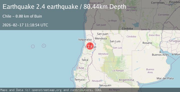 Map of Region Metropolitana, Chile