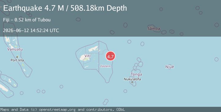 Map of Fiji region