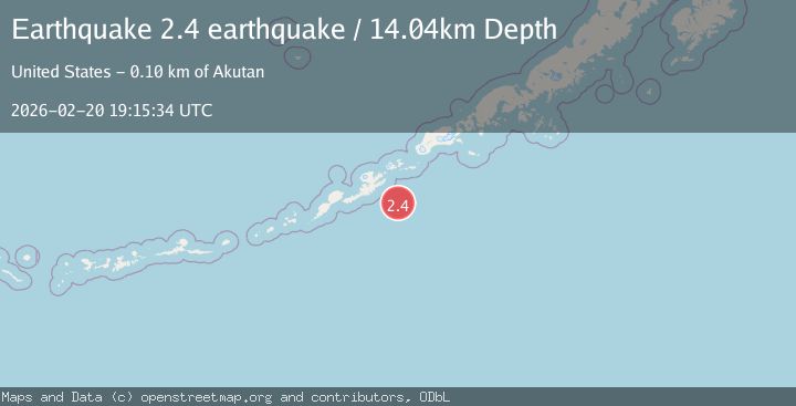 Map of Fox Islands, Aleutian Islands, Alaska