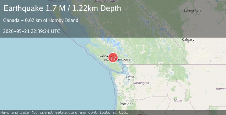 Map of Vancouver Island, Canada region