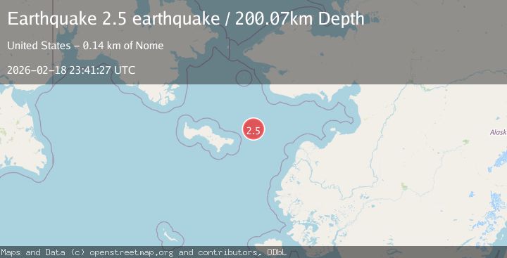 Map of Bering Strait