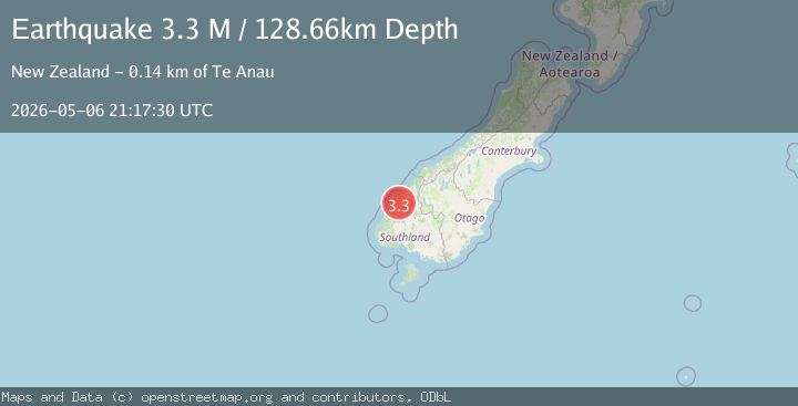 Map of Southland District, New Zealand