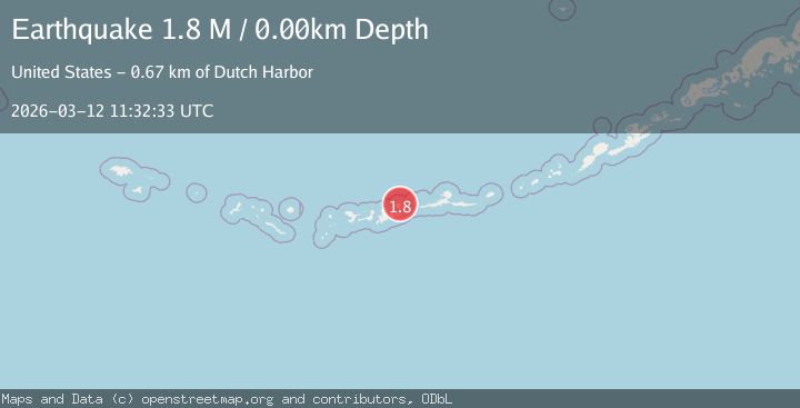 Map of Andreanof Islands, Aleutian Islands, Alaska