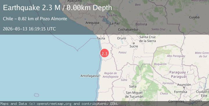 Map of Tarapaca, Chile