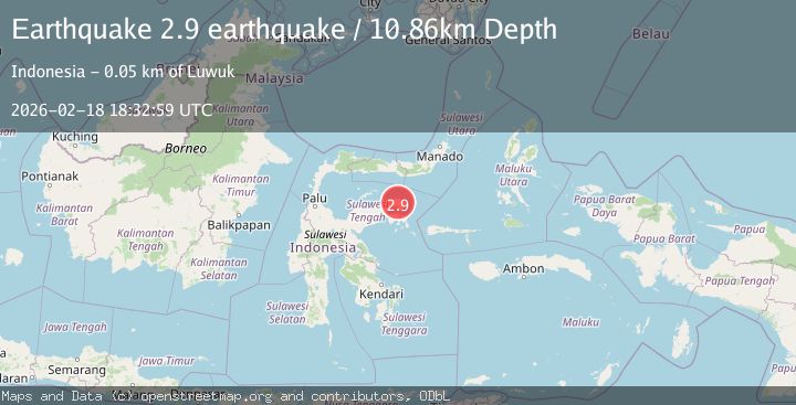 Map of Minahasa, Sulawesi, Indonesia