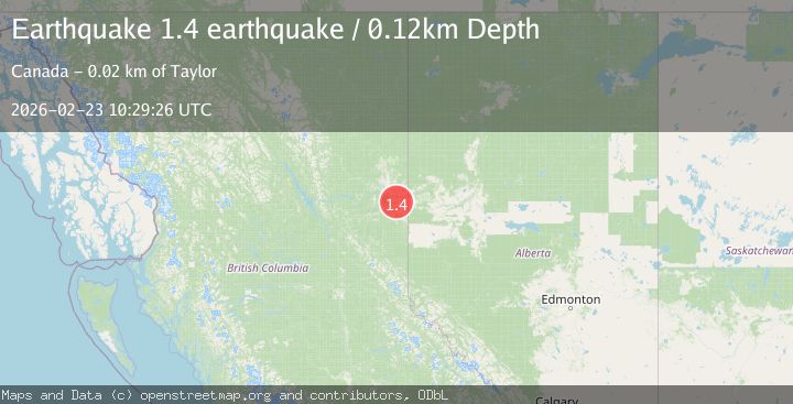 Map of British Columbia, Canada