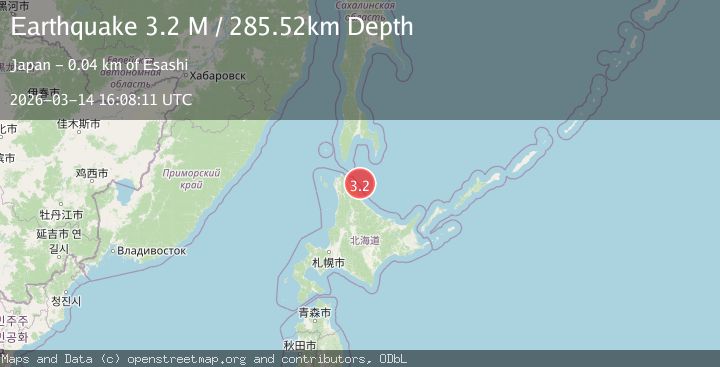 Map of Hokkaido, Japan region