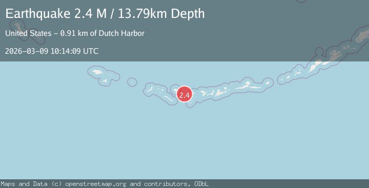 Map of Andreanof Islands, Aleutian Islands, Alaska
