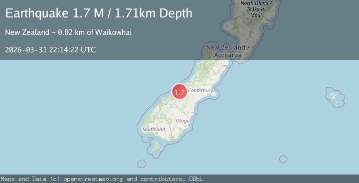 Map of Westland District, New Zealand