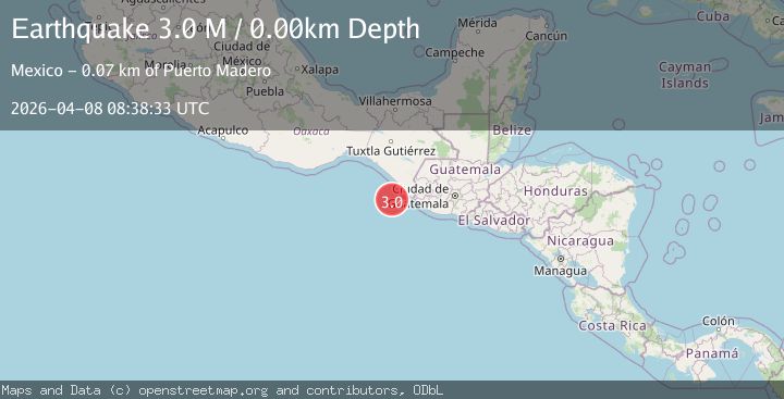 Map of offshore Chiapas, Mexico