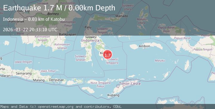 Map of Sulawesi, Indonesia