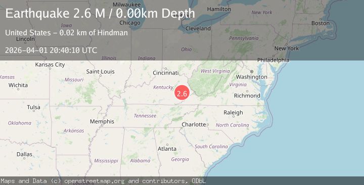 Map of eastern Kentucky