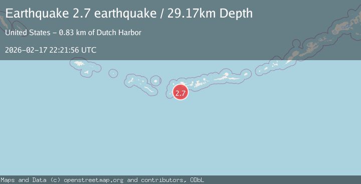 Map of Andreanof Islands, Aleutian Islands, Alaska