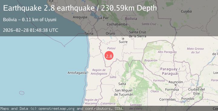 Map of Potosi, Bolivia