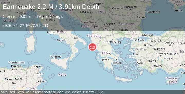 Map of Greece-Albania border region