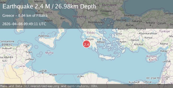 Map of Offshore southern Greece
