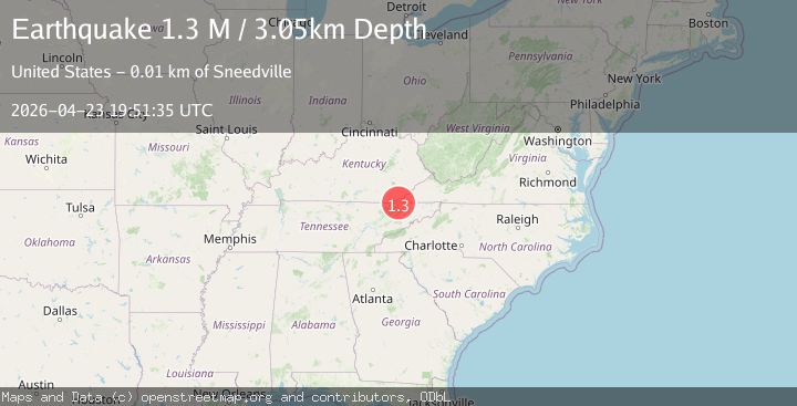 Map of eastern Tennessee