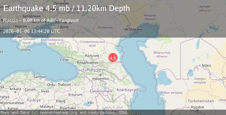 Map of Caucasus region, Russia
