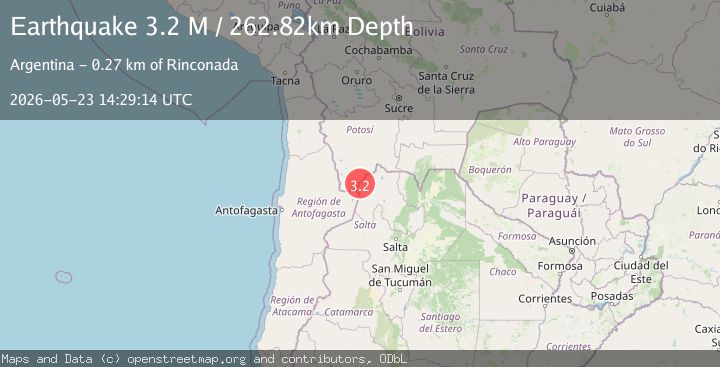 Map of Jujuy, Argentina