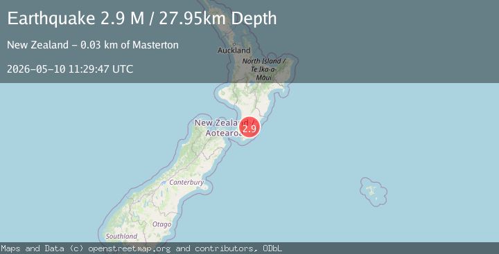 Map of Masterton District, New Zealand