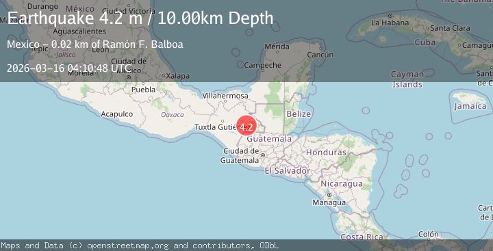 Map of Chiapas, Mexico