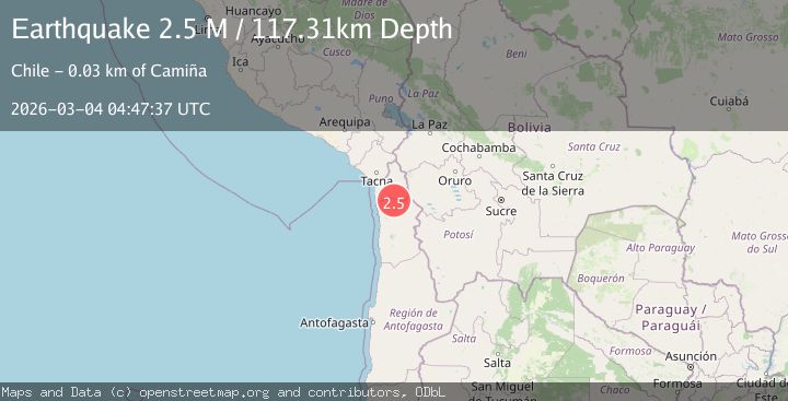 Map of Tarapaca, Chile