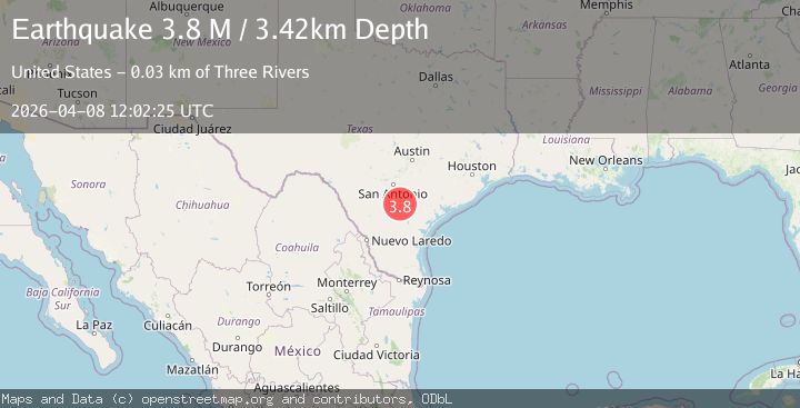 Map of southern Texas