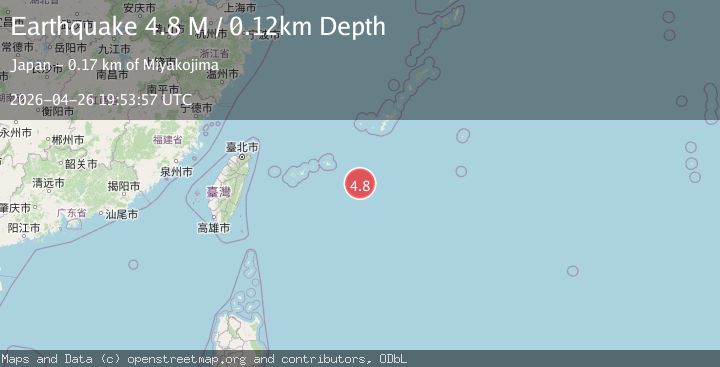 Map of southeast of the Ryukyu Islands, Japan