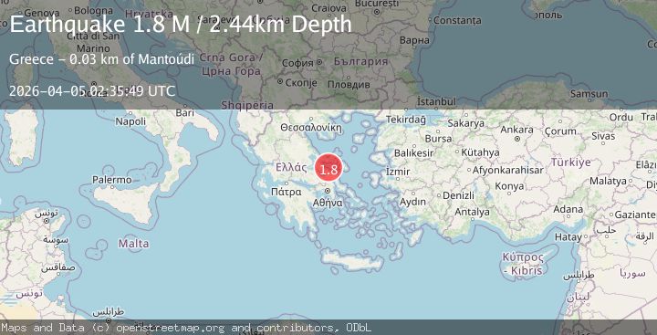 Map of Near the coast of Greece