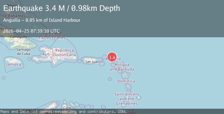 Map of Anguilla region, Leeward Islands