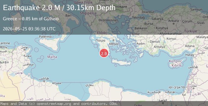 Map of Offshore southern Greece