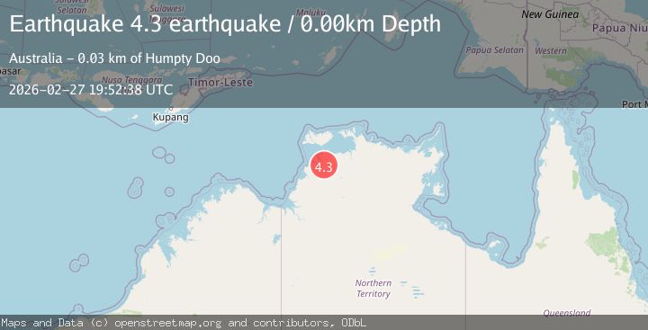 Map of Northern Territory, Australia