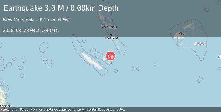 Map of Loyalty Islands, New Caledonia